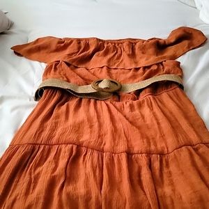 Off Shoulder tiered dress